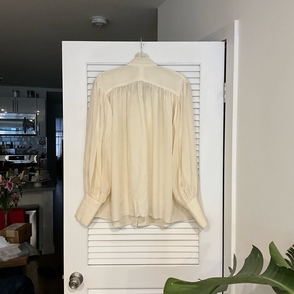 Zimmermann Silk Ruffled Button-Front Blouse - Picture 2 of 3